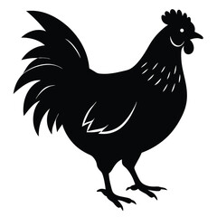 Silhouette of a chick with minimal design