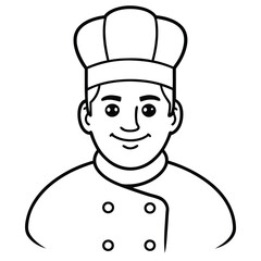 Chef cooking in kitchen with utensils