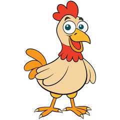 Illustration of a chicken in vector format