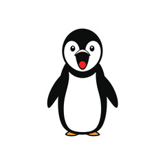 Chinstrap penguin screaming in vector icon