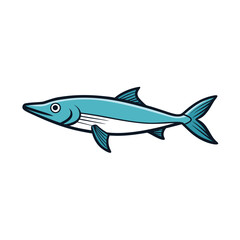 Obraz premium Cobia fish swims icon vector