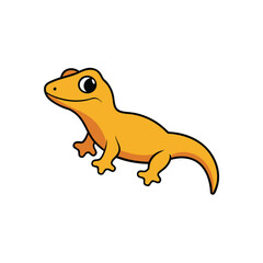 Crested gecko icon vector illustration with detailed features