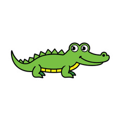 Crocodile looking vector icon illustration
