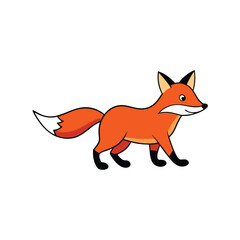 Fototapeta premium Culpeo fox play vector icon on white background