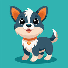 Cute dog illustration on a white background