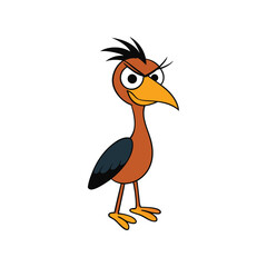 Dikkop bird angry icon in vector format