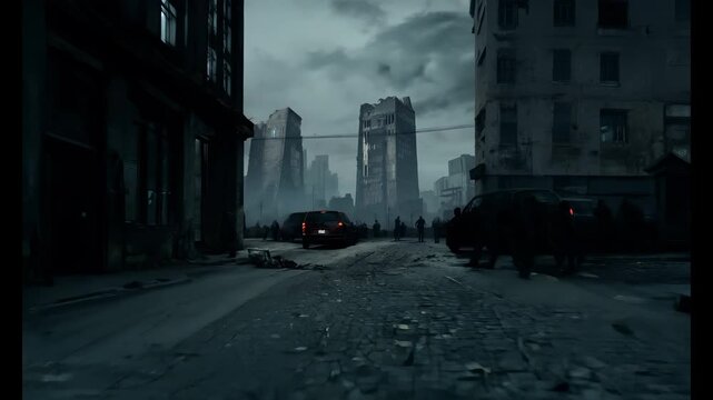 many zombies walking around