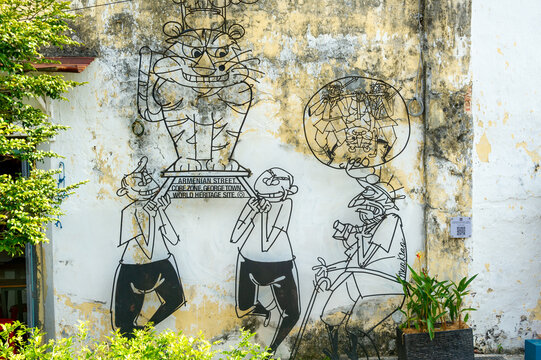 George Town Penang Malaysia famous murals