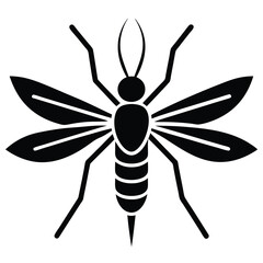 Mosquito Icon Logo on White Background EPS Vector Illustration