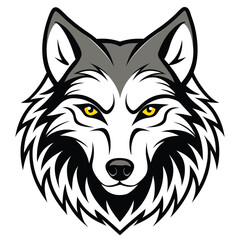 Obraz premium Wolf Face Illustration in EPS Format