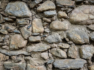 Texture of a stone wall. Old castle stone wall texture background. Stone wall as a background or texture. Part of a stone wall, for background texture