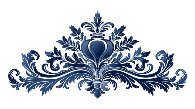 Luxury coat of arms art. White background. 