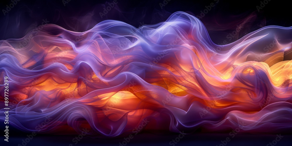 Aufkleber a beautiful art display emerges from vibrant colors in dynamic swirls, creating a mesmerizing scene