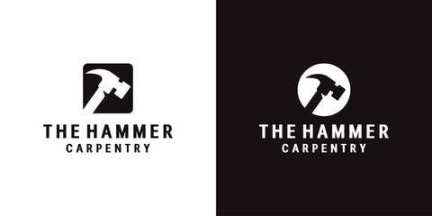 Hammer Building Logo Design Template. Handyman Tools Icon. Suitable for Carpenter and Building Work.