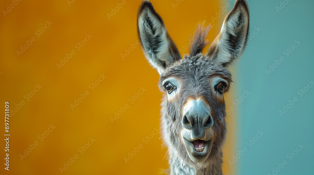 Poster desenho animado de burro gritando