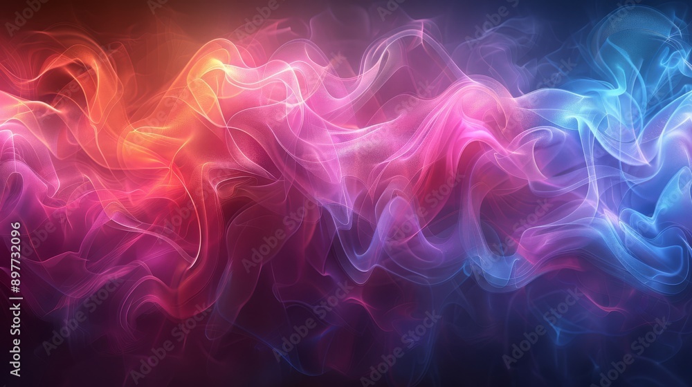Aufkleber a vibrant blend of colorful smoke and light creating an abstract background with stunning gradients.