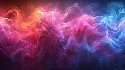 Obraz premium A vibrant blend of colorful smoke and light creating an abstract background with stunning gradients.