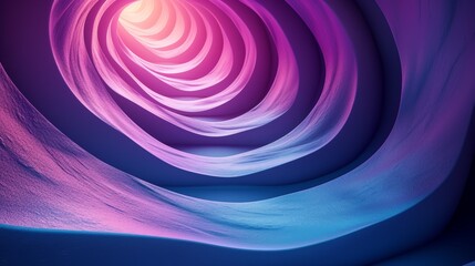Obraz premium Abstract tunnel of vibrant pink and blue light