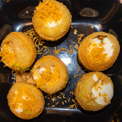 Pani puri, crispy balls (golgappa means 
