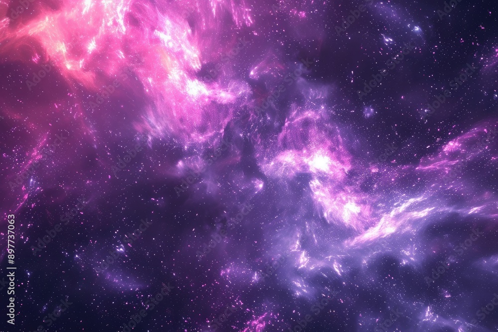 Poster cosmic abstract background with celestial elements