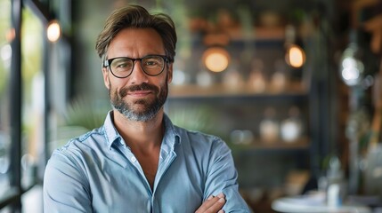 Obraz premium Man, business and entrepreneurship for success. Supporting men in business as entrepreneurs, fostering growth and innovation. 