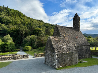 Saint Kevin Church in Glendalough valley, Wicklow, Ireland