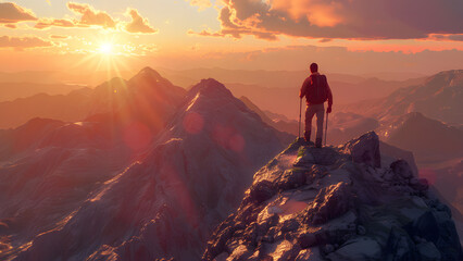 Fototapeta premium realistic high-resolution photo of mountain, with detailed background