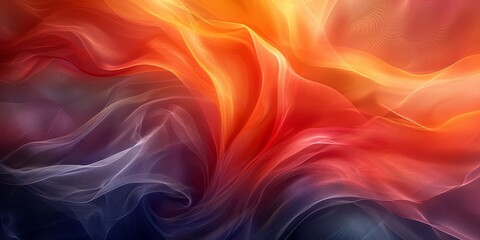 Obraz premium Abstract image with swirling fabriclike patterns in red, orange, and purple hues, offering dynamic visual experience