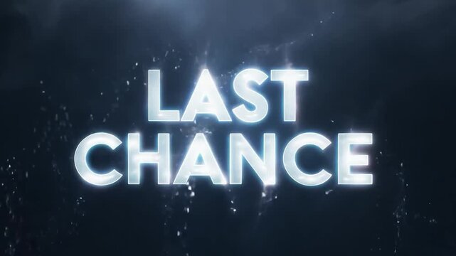 Create urgency with pulsating glowing text on a dark background. Perfect for promotions, final calls, and limited-time offers