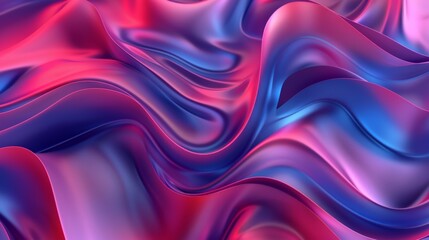 Fototapeta premium Stylish and modern design with flowing colors in waves of blue, pink, and purple, perfect for trendy wallpapers or backdrops with a light and liquid touch