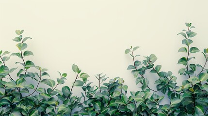 a green plant with leaves on a white background