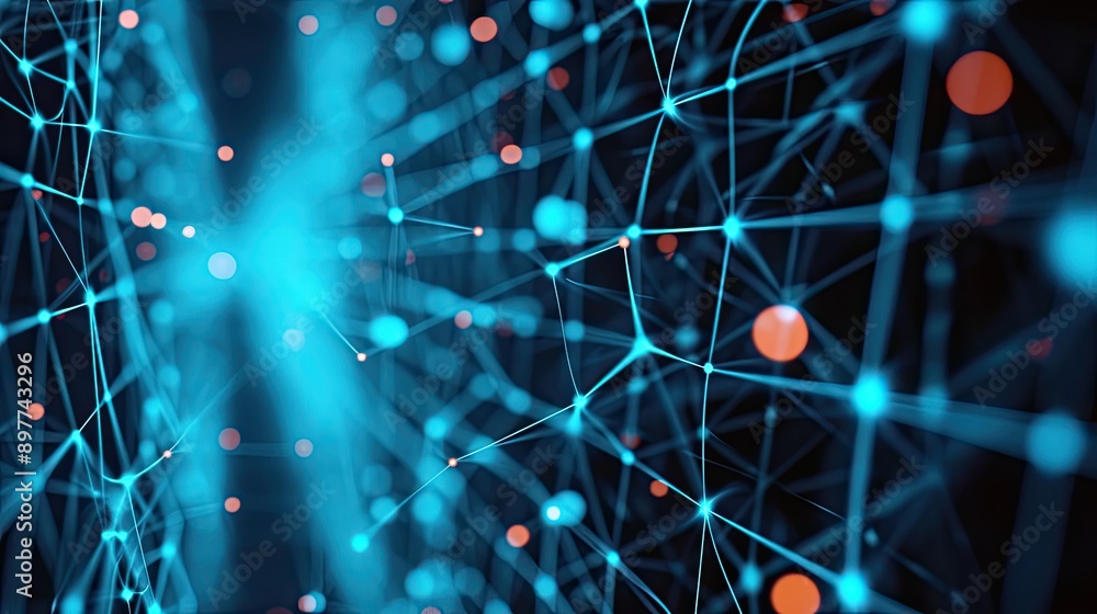 Poster advanced cybersecurity firewall protecting networks