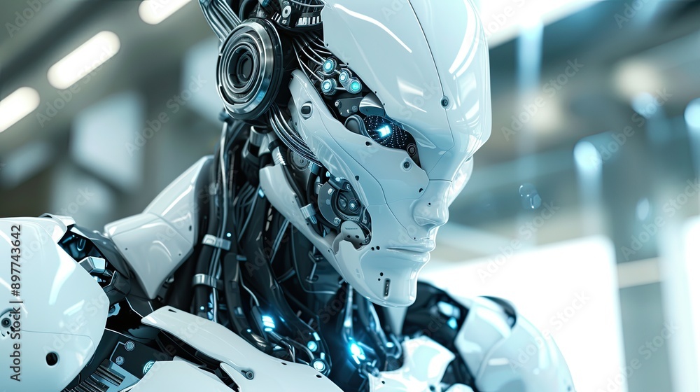Fototapete advanced robotics system automating tasks