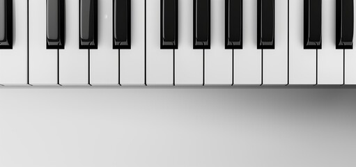 Naklejka premium A detailed, close-up view of the keys on an upright piano, highlighting the black and white keys.