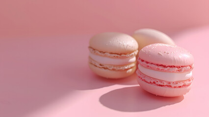 Obraz premium realistic high-resolution photo of Macaron, with detailed background