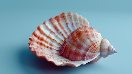 Obraz premium realistic high-resolution photo of seashell, with detailed background