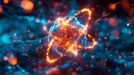 a hydogen molecule with dark background