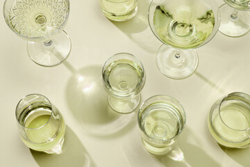 various cocktail glasses