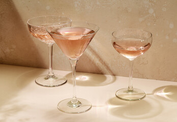 various cocktail glasses