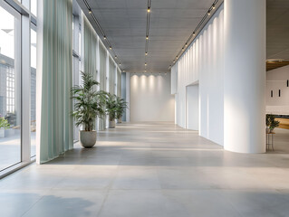 Interior of contempotary modern office. Minimalistic corporate design.