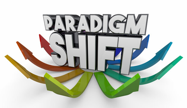 Paradigm Shift Arrows Up Change New Idea Innovation Big Disruption 3d Illustration