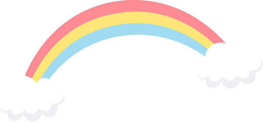Whimsical Cloud and Rainbow Vector Illustration