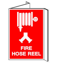 Fire Hose Reel Symbol Sign, Vector Illustration, Isolate On White Background Label. EPS10