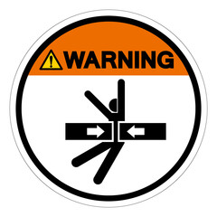 Warning Crush Body Hazard Symbol Sign, Vector Illustration, Isolate On White Background Label .EPS10