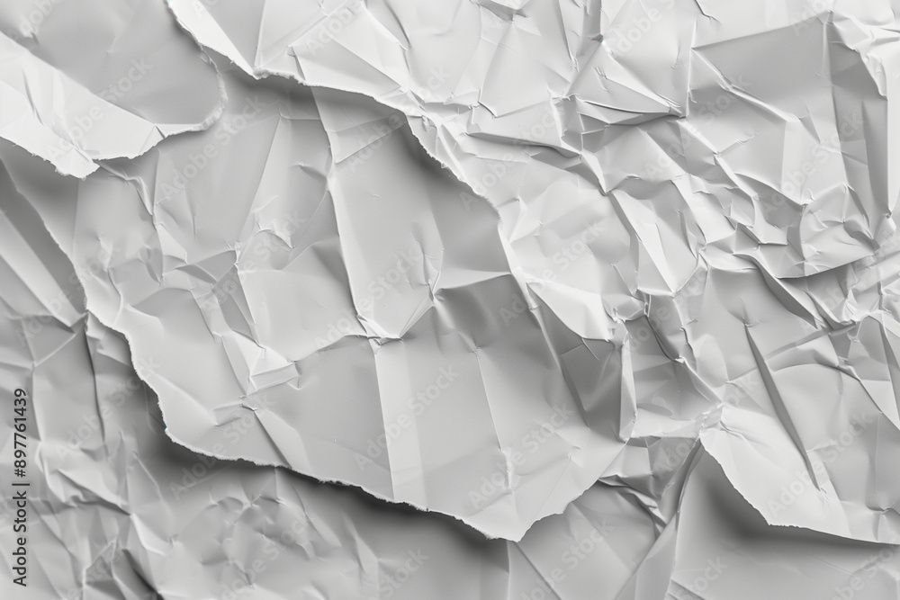 Poster the texture of white paper is crumpled. background for various purposes.