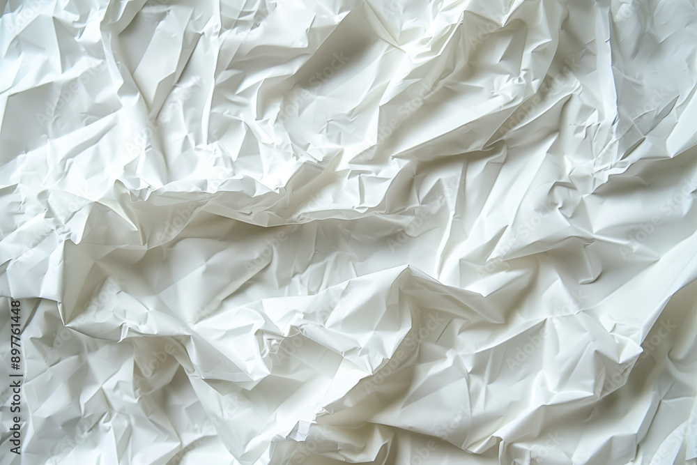 Poster the texture of white paper is crumpled. background for various purposes.