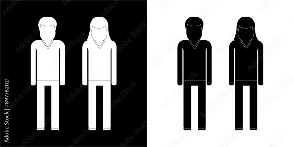 Canvas Prints silhouette gender