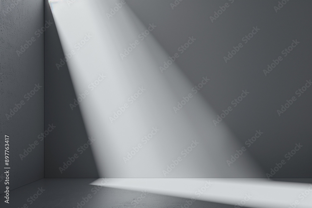 Poster gray background for product presentation with beautiful lights and shadows