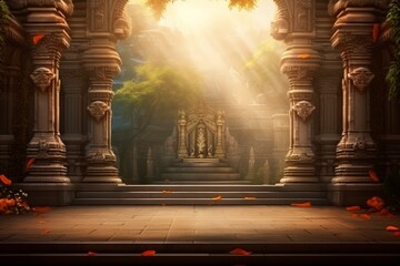 Indian background and copy space, generative ai