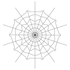 halloween spooky illustration with spider web